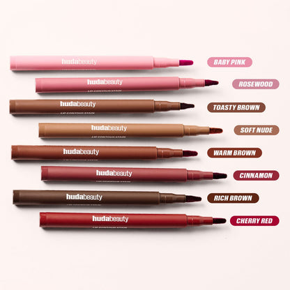 Huda Beauty Lip Contour Lip Stain For 12-Hour Wear (Rosewood)