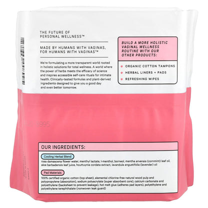The Honey Pot CompanyOrganic Herbal-Infused Pads with Wings, Postpartum Overnight, 12 Count