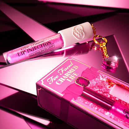 Too faced Charmed Life Set: Maximum Plump Lip Gloss & Key Chain