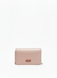 Bebe Blush Crossbody Bag with Gold Chain