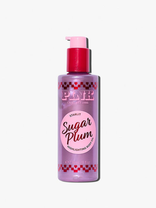Pink Limited-Edition Sugar Plum Starlit Highlighting Body Oil