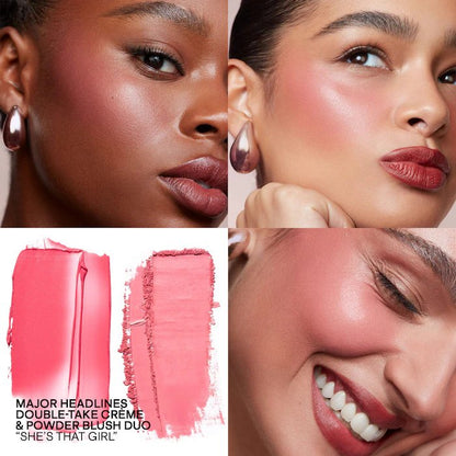 PATRICK TA Major Headlines Double-Take Mini Crème & Powder Blush Duo (She's That Girl)