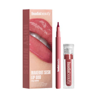 Huda Beauty Makeout Sesh Lip Duo Rosy Nudes