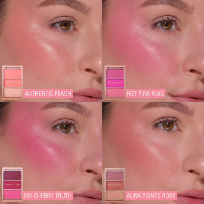 Revolution Blush Icon Palette 
Hot Pink Flag
