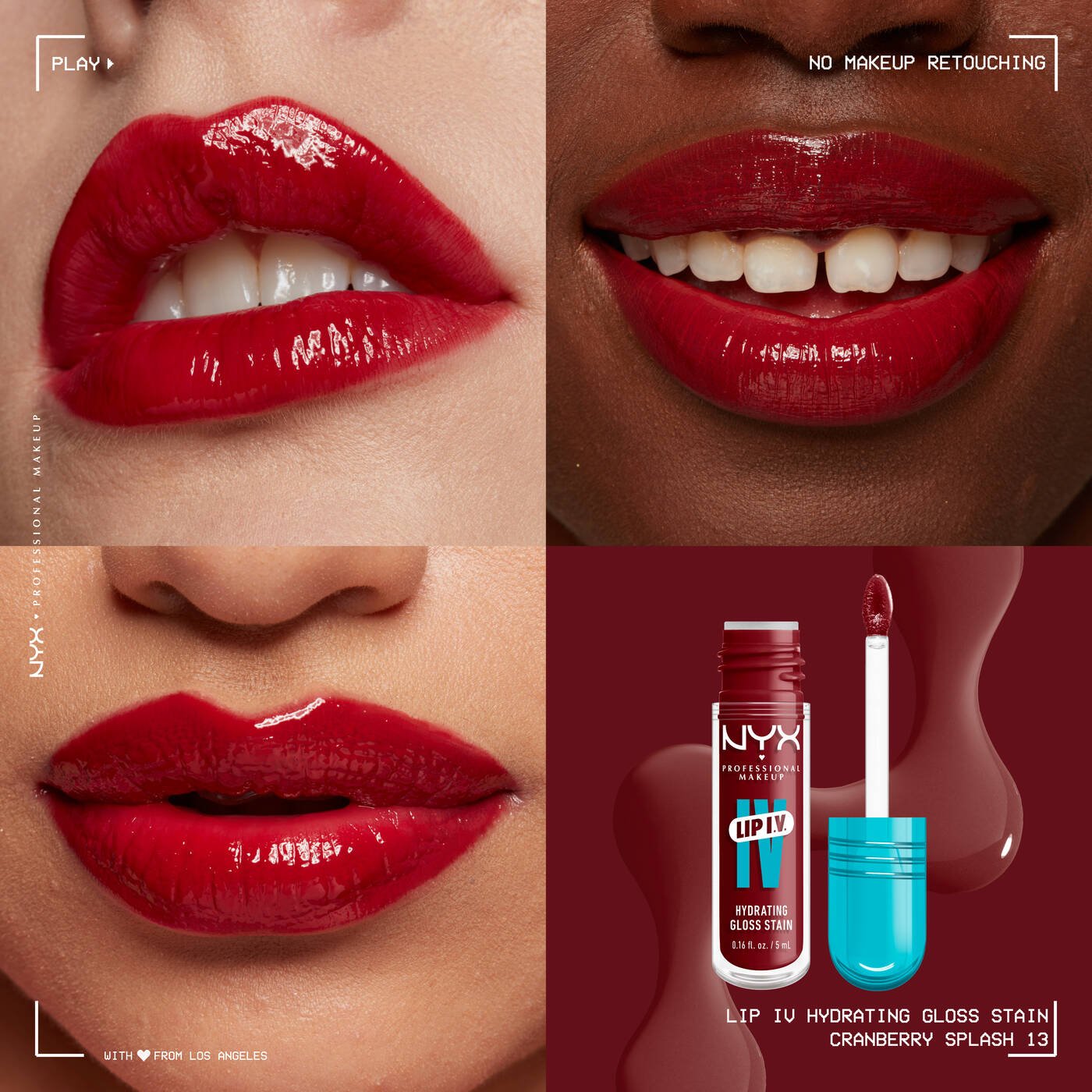 Nyx Lip Hydrating Lip Gloss Stain 
(Cranberry Splash)