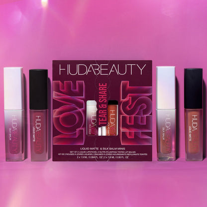 Huda beauty Lovefest Tear & Share Lip Quad